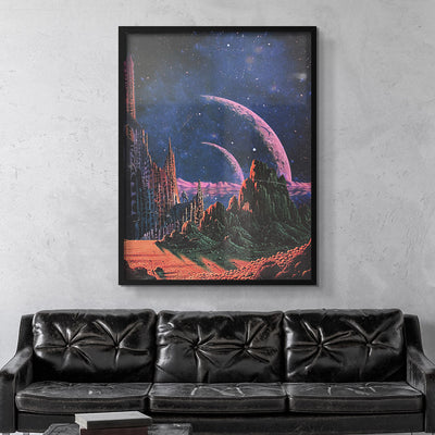 Sci-Fi Vintage Collage 'In The Search of Life' Print TheSuccessCity