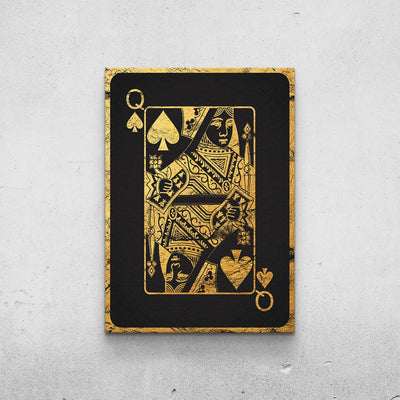 Queen Of Spades - Gold Print TheSuccessCity