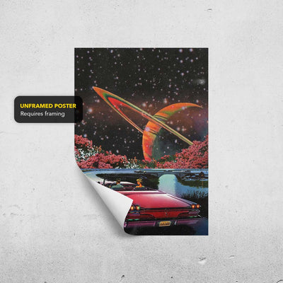 Sci-Fi Vintage Collage 'Planet Saturn' Print TheSuccessCity